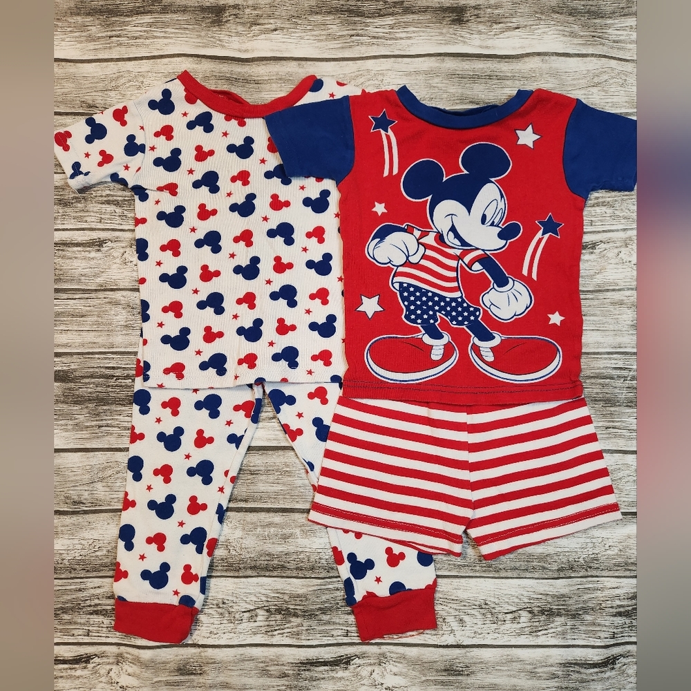 Disney 4th of july mickey mouse pajama sets